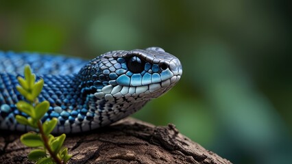 Naklejka premium snake in the garden