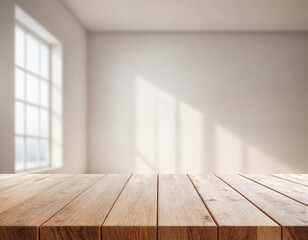 White studio abstract background for product presentation. Empty room with shadows  Display product...