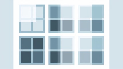  Icon with Light Blue and Grey Squares, Featuring Copy Space for Text or Content


