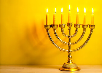 menorah and candles