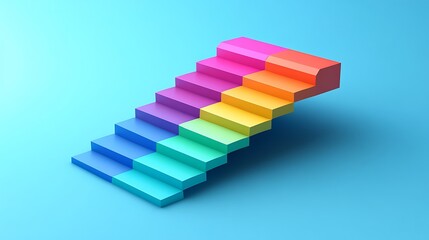 Abstract Isometric Style Blocks with Minimalist Wave Design