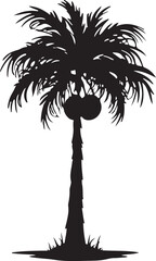 Palm tree illustration silhouette vector art design
