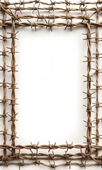 Grunge Metal with Barbed Wire Frame: Ideal Poster Background for Bold Graphic Design