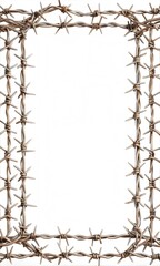 Grunge Metal with Barbed Wire Frame: Ideal Poster Background for Bold Graphic Design