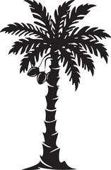 Palm tree illustration silhouette vector art design