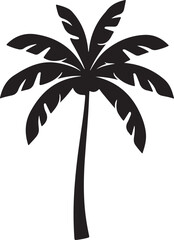 Palm tree illustration silhouette vector art design