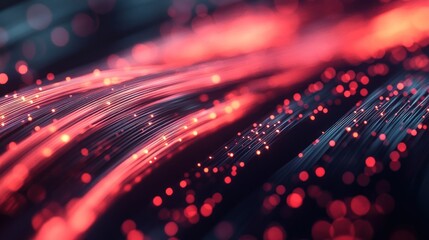 Abstract Red and Black Light Streaks