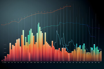 Fototapeta premium stock market chart illustration, stock market price