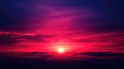 Fototapeta premium Navy Red Gradient. Abstract Sky and Sunset Clouds with Dramatic Scarlet Red and Violet Gradient