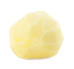 One fresh raw potato isolated on white