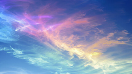 Obraz premium rainbow coloured clouds