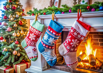 christmas stocking and gifts