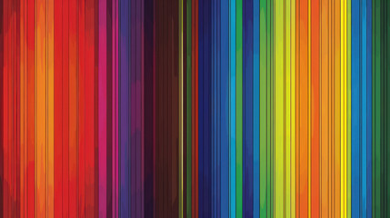Pinstripe pattern with a rainbow of colors, sleek and vibrant