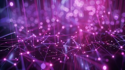 Abstract tech background featuring illuminated fiber optic connections, a quantum computing network system, and global electronic intelligence.