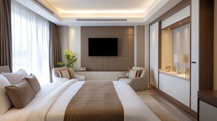 Fototapeta premium Modern Luxury Bedroom Interior