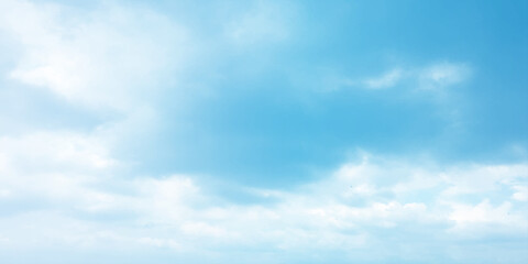 Fototapeta premium sunny sky blue light watercolor background. Aquarelle painting brush effect card paper textured canvas cloudy smoke space for text, entertaining card, template. aquamarine color graphics illustration