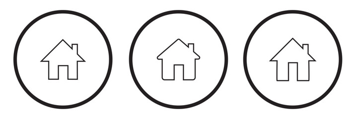 Simple house or home icon set. illustration of a house.