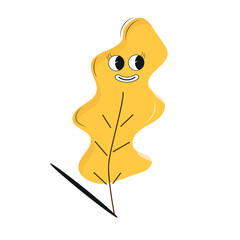 leaf groovy. cute character icon. vector illustration 