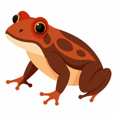 Common coqui frog art vector illustration