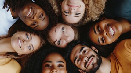 Obraz premium Diverse Group of Friends Smiling Together