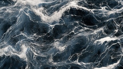 Obraz premium Dark Ocean Waves Abstract