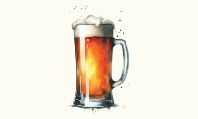 beer mug, free drink, watercolor mugs of beer, alcohol drinks, hand drawn, watercolor mugs of beer, watercolor beer mug