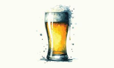 beer mug, free drink, watercolor mugs of beer, alcohol drinks, hand drawn, watercolor mugs of beer, watercolor beer mug