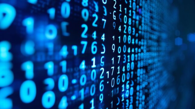 Computer screen with binary code and programming related to system engineering
