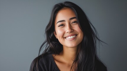 Naklejka premium Portrait of a woman with long hair
