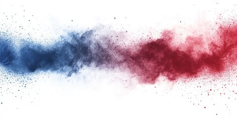 Fototapeta premium Patriotic Fireworks Erupt in Red, White, and Blue Confetti Bursts, Celebrating Labor Day with a Dynamic American Flag-Inspired Abstract Background for Independence Day and Memorial Commemorations