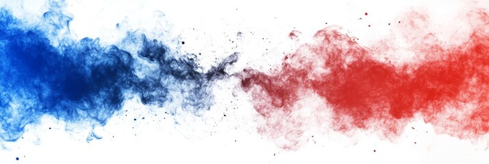 Patriotic Fireworks Erupt in Red, White, and Blue Confetti Bursts, Celebrating Labor Day with a Dynamic American Flag-Inspired Abstract Background for Independence Day and Memorial Commemorations