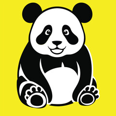 Vectorize Panda as frame for decorate