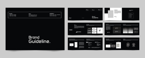 brand guideline landscape template for brand identity presentation guide layout 