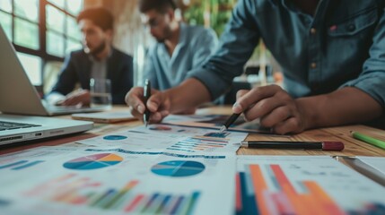 Fototapeta premium venture capitalists considering funding options