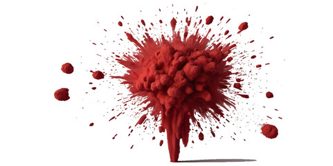 Colorful smoke plume isolated on transparent background. Image of colorful smoke plume and festive background.