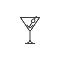 Martini Glass line icon
