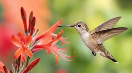 Fototapeta premium close-up of a hummingbird hovering