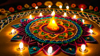 burning candles in the church