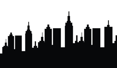 Obraz premium City Skyline Silhouette.