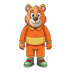 Make a bear art vector illustration