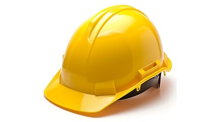 Yellow Hard Hat Isolated on White Background