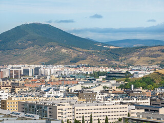 Obraz premium Pamplona Basin. Sarriguren, Ripagaina, Burlada. Mount Ezkaba, Navarra