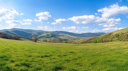 Naklejka premium Scenic Landscape View of Rolling Hills