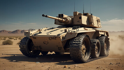 Fototapeta premium illustration of advanced combat robot