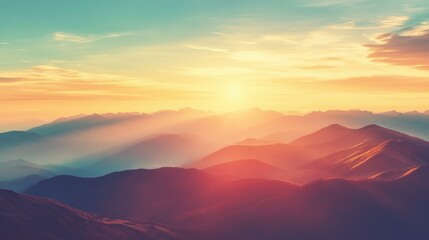 Obraz premium Sunrise Over Mountains