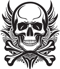 Download Premium Skull with Crossbones Vector Collection: Bold Designs for Creative Use, EPS File