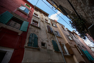 a narrow street in a small Croatian town