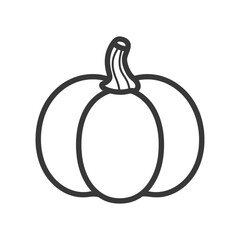 Obraz premium Outline illustration of a single pumpkin