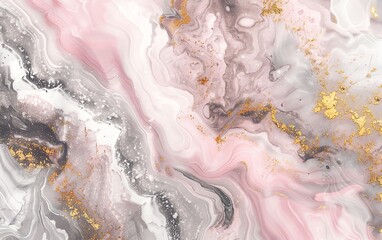 Elegant abstract marble texture with pink, white, and gold accents, perfect for backgrounds, wallpapers, or design projects.