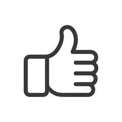 Outline Illustration of a Thumbs Up Hand Gesture